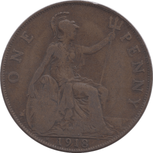 1918 PENNY ( FINE ) H - Penny - Cambridgeshire Coins