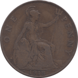 1918 PENNY ( FINE ) H - Penny - Cambridgeshire Coins
