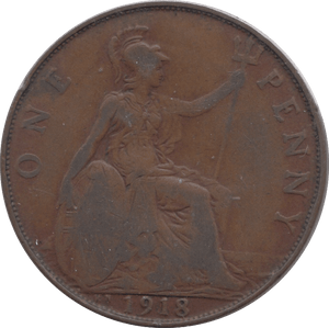 1918 PENNY ( FINE ) KN 8 - Penny - Cambridgeshire Coins