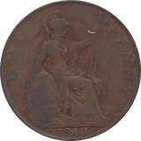 1918 PENNY ( FINE ) KN I - Penny - Cambridgeshire Coins