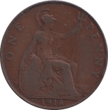 1918 PENNY ( FINE ) - PENNY - Cambridgeshire Coins