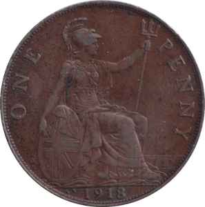 1918 PENNY ( GVF ) - Penny - Cambridgeshire Coins