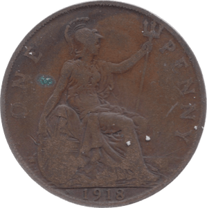1918 PENNY H ( VF ) - Penny - Cambridgeshire Coins