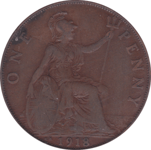 1918 PENNY KN ( GF ) B - Penny - Cambridgeshire Coins