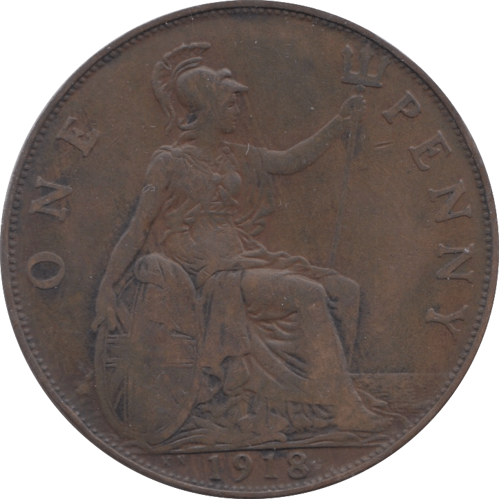 1918 PENNY KN ( VF ) 2 - Penny - Cambridgeshire Coins