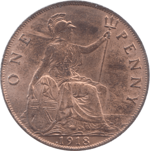 1918 PENNY ( UNC ) 7 - Penny - Cambridgeshire Coins