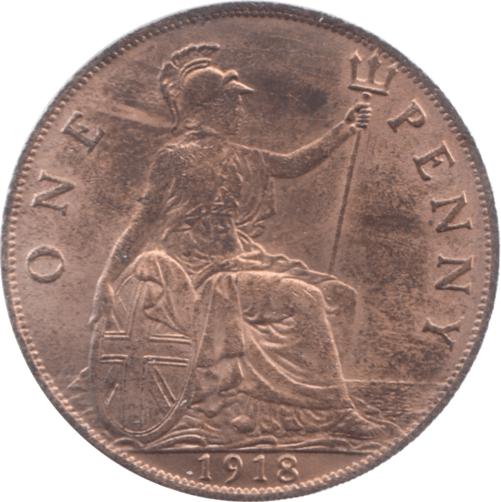 1918 PENNY ( UNC ) 7 - Penny - Cambridgeshire Coins