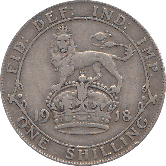 1918 SHILLING ( FINE ) 4 - Shilling - Cambridgeshire Coins