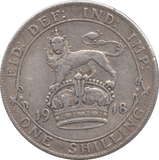 1918 SHILLING ( FINE ) - Shilling - Cambridgeshire Coins