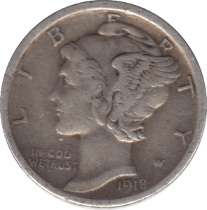 1918 SILVER 1 DIME USA - SILVER WORLD COINS - Cambridgeshire Coins