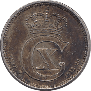 1918 SILVER 10 ORE DENMARK REF H3 - SILVER WORLD COINS - Cambridgeshire Coins