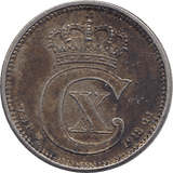 1918 SILVER 10 ORE DENMARK REF H3 - SILVER WORLD COINS - Cambridgeshire Coins