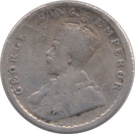 1918 SILVER 1/4 RUPEE INDIA - SILVER WORLD COINS - Cambridgeshire Coins