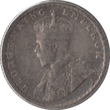 1918 SILVER 1/4 RUPEE INDIA - SILVER WORLD COINS - Cambridgeshire Coins