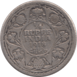 1918 SILVER 1/4 RUPEE INDIA - SILVER WORLD COINS - Cambridgeshire Coins