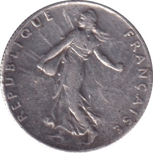 1918 SILVER 50 CENT FRANCE - SILVER WORLD COINS - Cambridgeshire Coins