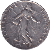 1918 SILVER 50 CENT FRANCE - SILVER WORLD COINS - Cambridgeshire Coins