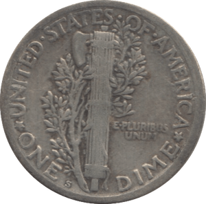 1918 SILVER DIME USA - WORLD SILVER COINS - Cambridgeshire Coins