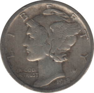 1918 SILVER DIME USA - WORLD SILVER COINS - Cambridgeshire Coins
