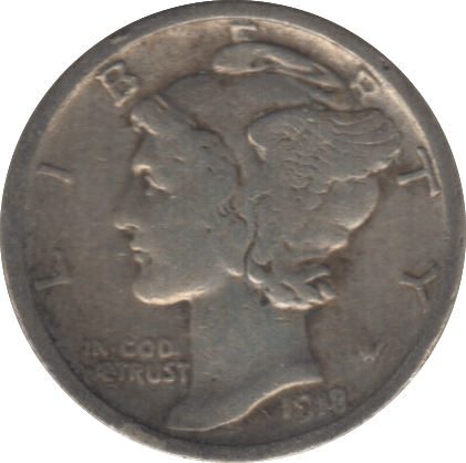 1918 SILVER DIME USA - WORLD SILVER COINS - Cambridgeshire Coins