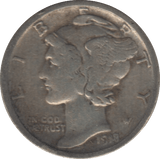 1918 SILVER DIME USA - WORLD SILVER COINS - Cambridgeshire Coins