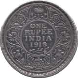 1918 SILVER EAST INDIA COMPANY ONE RUPEE - SILVER WORLD COINS - Cambridgeshire Coins