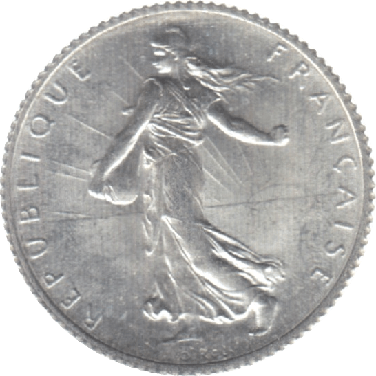 1918 SILVER ONE FRANC FRANCE - WORLD SILVER COINS - Cambridgeshire Coins