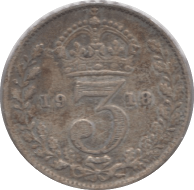1918 SILVER THREEPENCE ( FAIR ) 6 - Threepence - Cambridgeshire Coins
