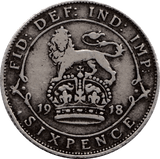 1918 SIXPENCE ( FINE ) - Sixpence - Cambridgeshire Coins