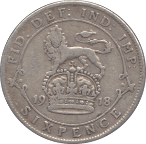 1918 SIXPENCE ( FINE ) - Sixpence - Cambridgeshire Coins