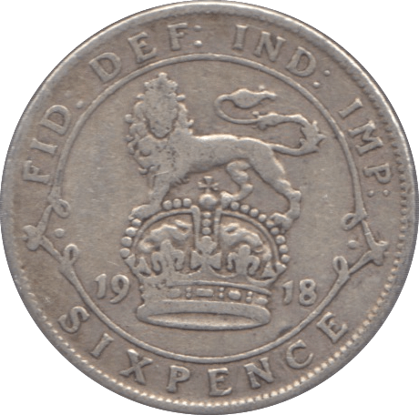 1918 SIXPENCE ( FINE ) - Sixpence - Cambridgeshire Coins