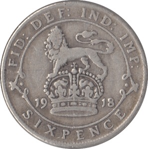1918 SIXPENCE ( GF ) 2 - Sixpence - Cambridgeshire Coins