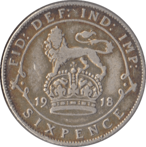 1918 SIXPENCE ( GF ) 3 - Sixpence - Cambridgeshire Coins