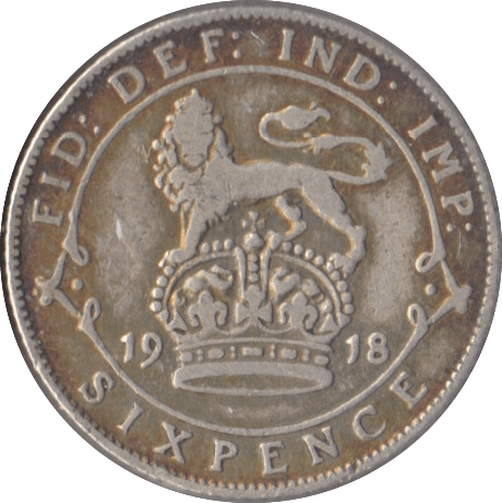 1918 SIXPENCE ( GF ) 3 - Sixpence - Cambridgeshire Coins