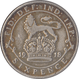 1918 SIXPENCE ( GF ) 3 - Sixpence - Cambridgeshire Coins