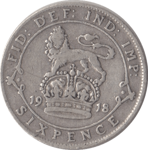 1918 SIXPENCE ( GF ) 3 - Sixpence - Cambridgeshire Coins