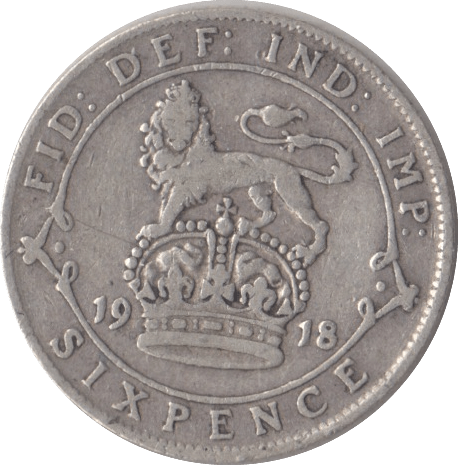 1918 SIXPENCE ( GF ) 3 - Sixpence - Cambridgeshire Coins