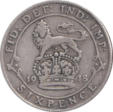 1918 SIXPENCE ( GF ) - Sixpence - Cambridgeshire Coins
