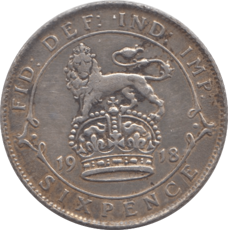 1918 SIXPENCE (GVF) 2 - Sixpence - Cambridgeshire Coins