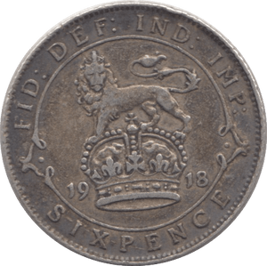 1918 SIXPENCE (GVF) 3 - Sixpence - Cambridgeshire Coins