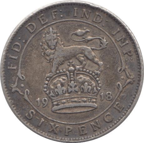 1918 SIXPENCE (GVF) 3 - Sixpence - Cambridgeshire Coins