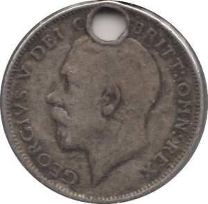 1918 SIXPENCE ( HOLED ) - SIXPENCE - Cambridgeshire Coins