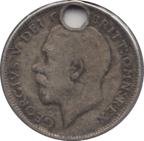 1918 SIXPENCE ( HOLED ) - SIXPENCE - Cambridgeshire Coins