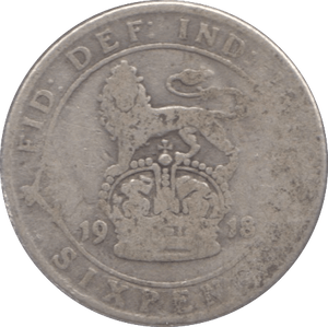 1918 SIXPENCE ( NF ) - Sixpence - Cambridgeshire Coins