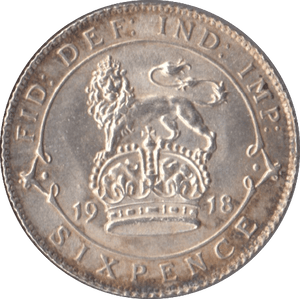 1918 SIXPENCE ( UNC ) - Sixpence - Cambridgeshire Coins