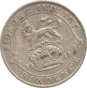 1918 SIXPENCE ( VF ) 1 - Sixpence - Cambridgeshire Coins