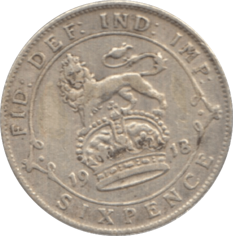 1918 SIXPENCE ( VF ) 1 - Sixpence - Cambridgeshire Coins