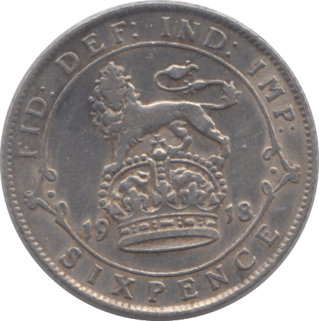 1918 SIXPENCE (VF) 2 - Sixpence - Cambridgeshire Coins