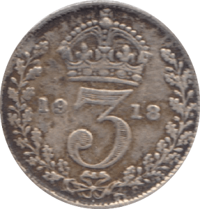 1918 THREEPENCE ( FINE ) 25 - Threepence - Cambridgeshire Coins