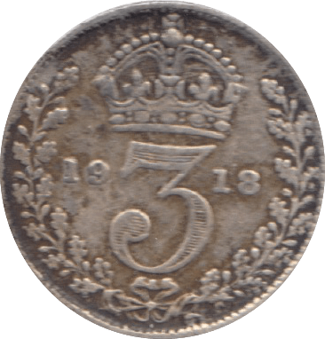 1918 THREEPENCE ( FINE ) 25 - Threepence - Cambridgeshire Coins